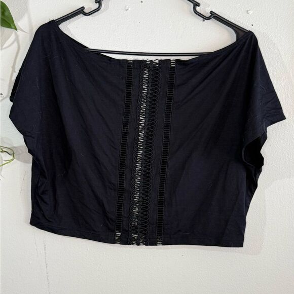 Black reversible crop top - Picture 1 of 4